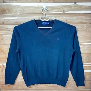 Polo Ralph‎ Lauren Men's Pima Cotton V-Neck Knit Sweater Size L